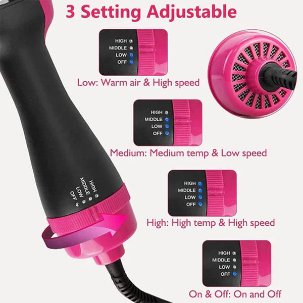 One-Step Hair Dryer Brush Volumizer Hot Air Brush Blow Dryer Brush for Straightening Curling Al Hassan Store