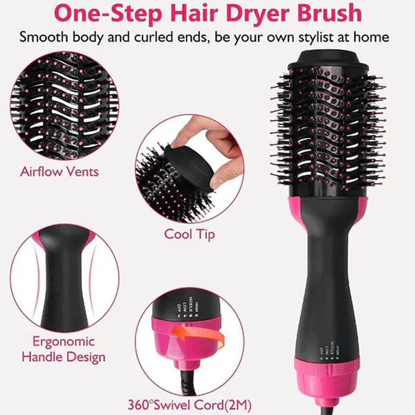 One-Step Hair Dryer Brush Volumizer Hot Air Brush Blow Dryer Brush for Straightening Curling Al Hassan Store