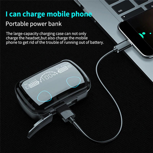 M10 TWS Bluetooth 5.1 Earphones 3500mAh Charging Box Wireless Al Hassan Store