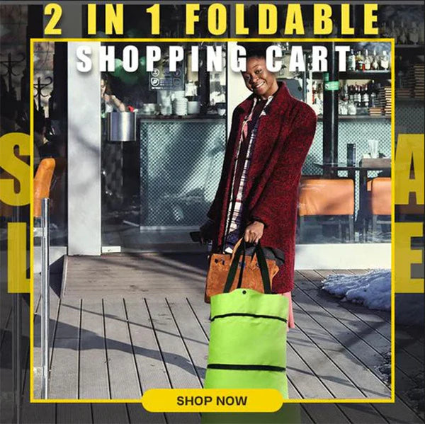 2-IN-1 FOLDABLE SHOPPING CART Al Hassan Store