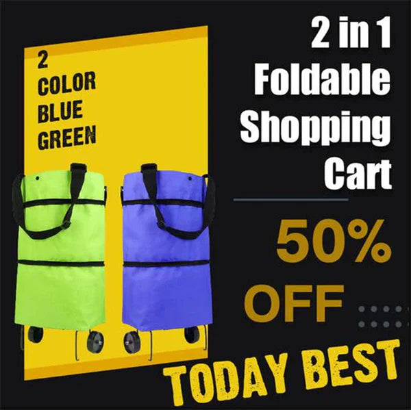 2-IN-1 FOLDABLE SHOPPING CART Al Hassan Store