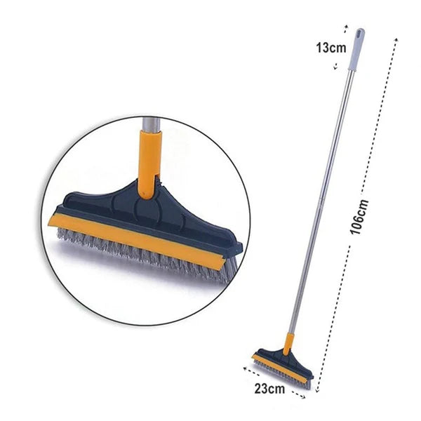 2 In 1 Long Handle Bathroom Floor Scrub Brush Al Hassan Store