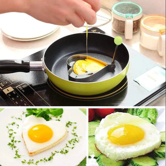 Fried Egg Cooking Mold Shaper 4 Pcs Stainless Steel Kitchen Pan cake Mould Ring. Al Hassan Store