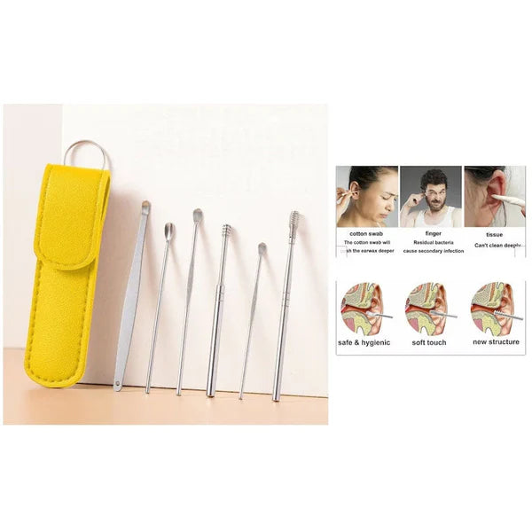 Ear Wax Cleaner Tool Kit – Set Of 6 Pieces Al Hassan Store