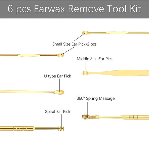 Ear Wax Cleaner Tool Kit – Set Of 6 Pieces Al Hassan Store