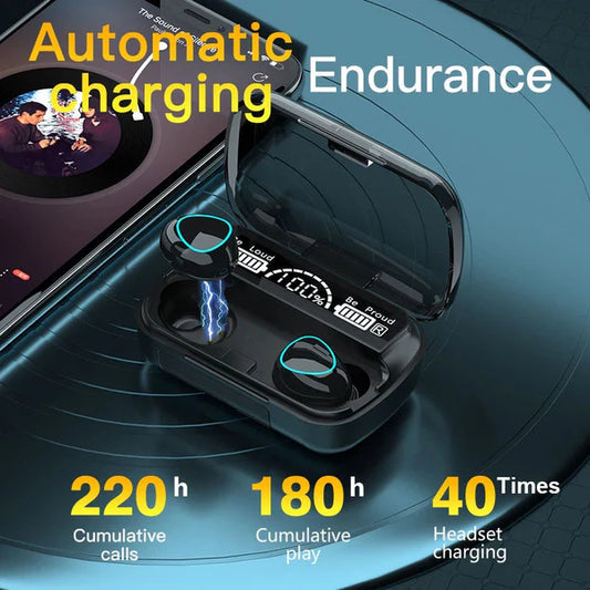 M10 TWS Bluetooth 5.1 Earphones 3500mAh Charging Box Wireless Al Hassan Store